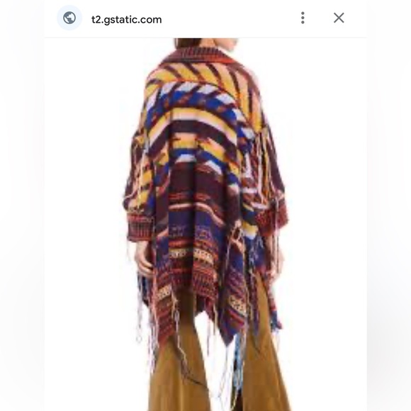 Free people Free People Follow The Arrow Poncho l/xl worn on 1 trip - Picture 2 of 8